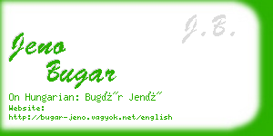 jeno bugar business card